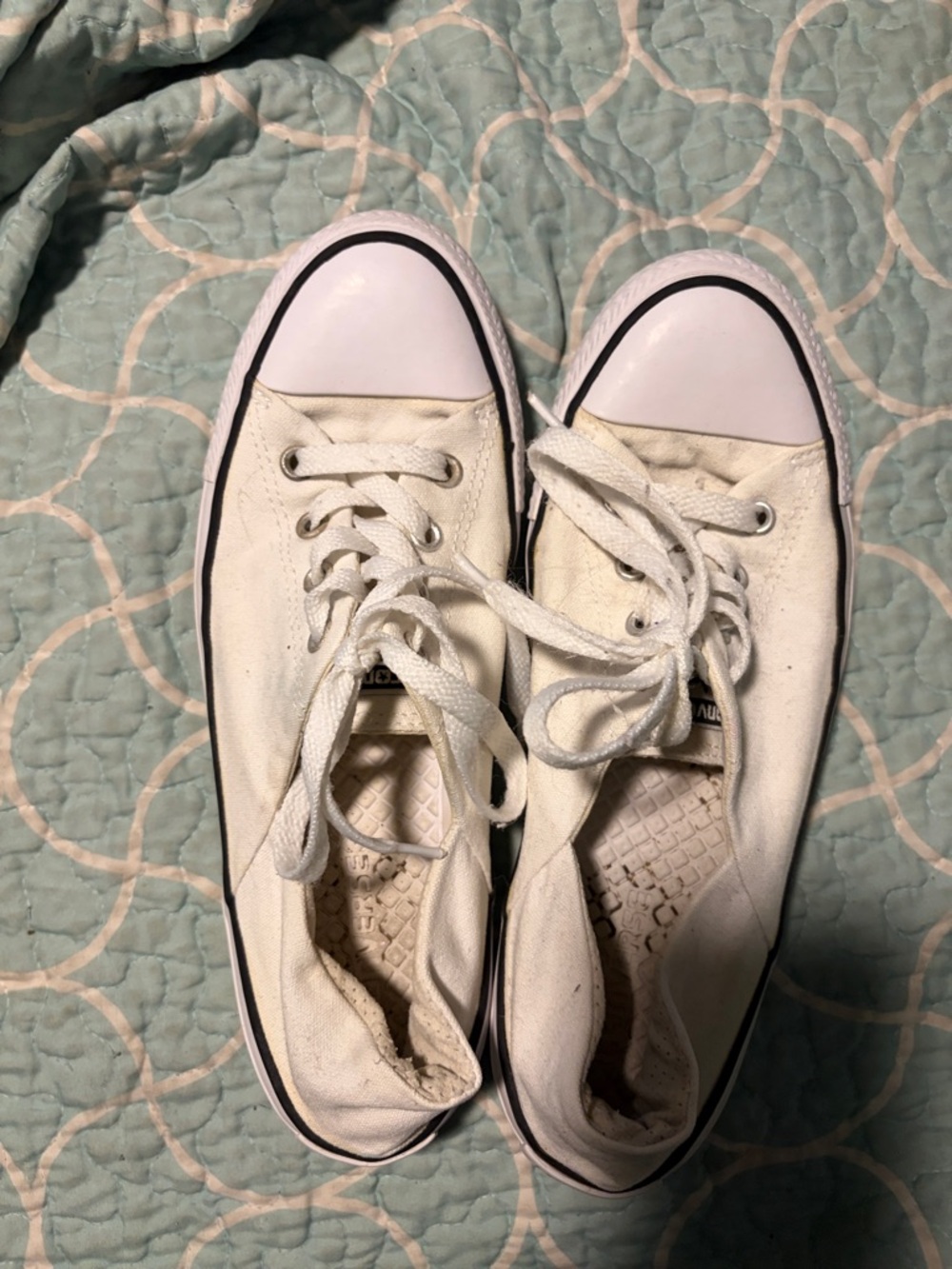 Classic Converse White Canvas Low-Top Sneakers for Women